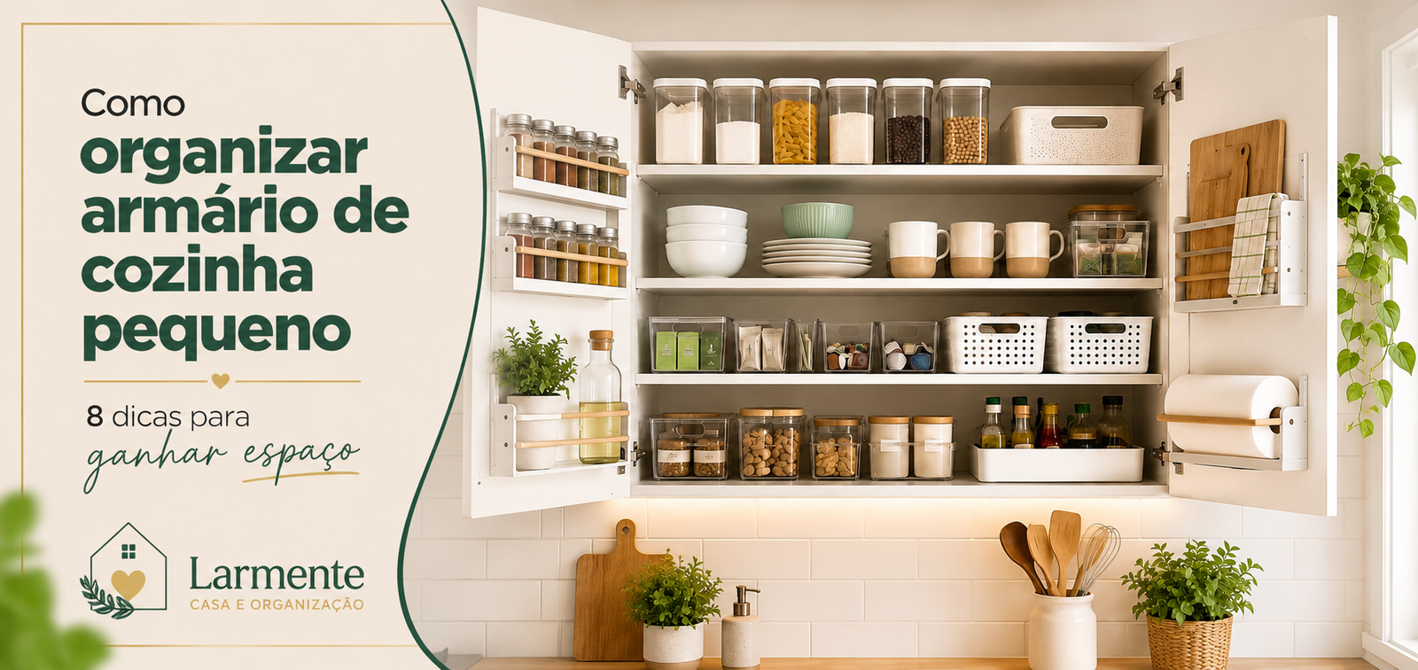 Como organizar armário de cozinha pequeno: 8 dicas para ganhar espaço